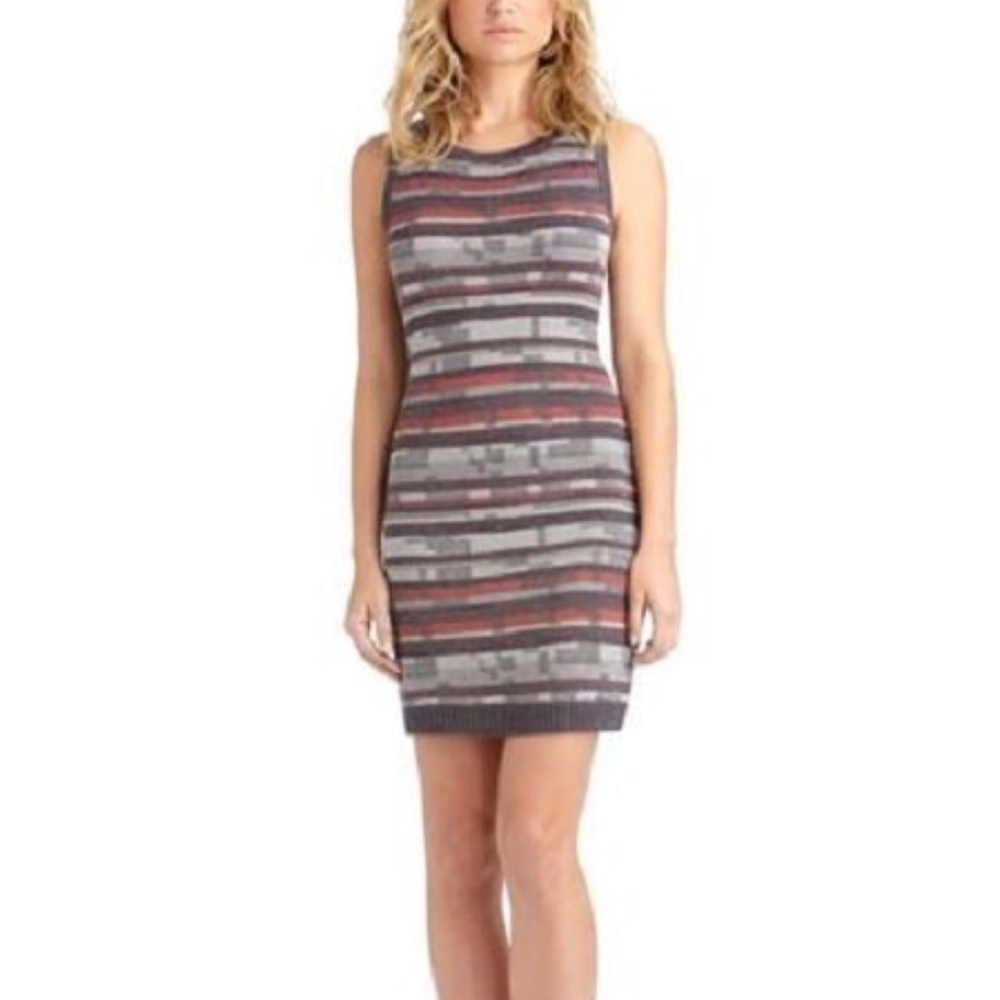 RACHEL ROY Multi Color Striped Wool Dress Medium